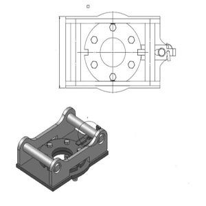 S40 vridbart bultat grindfäste från tillverkaren SE Equipment