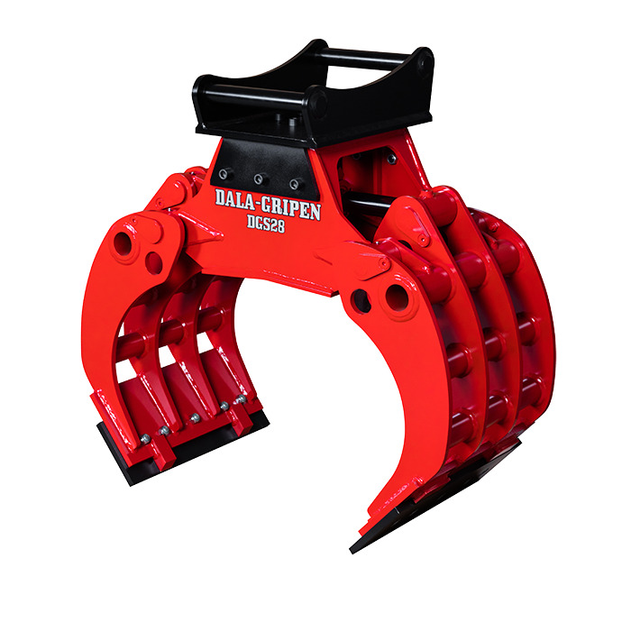 Grip till grävmaskin från tillverkaren Dalagripen, modell dgs28.